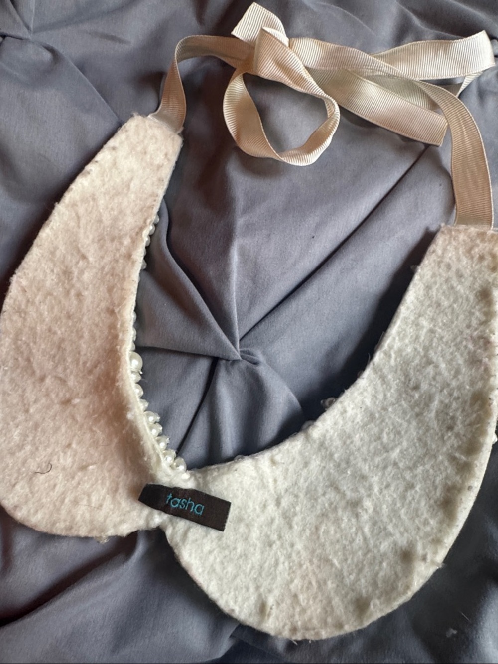 Tasha Ivory Pearl and Crystal Collar Necklace - Picture 7 of 7